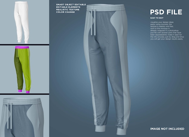 PSD pants long jogger sport mockup