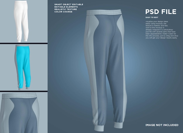 PSD pants long jogger sport mockup