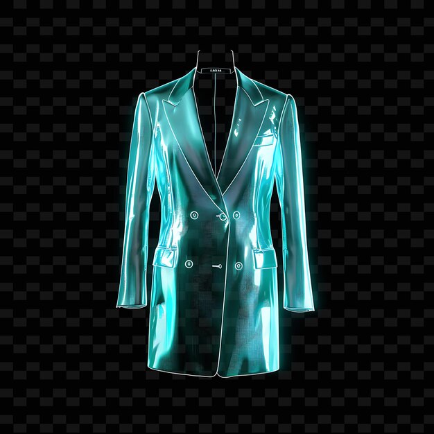 PSD pantsuit with tailored fit made with acetate blend glowing i png unique neon fashion clothing