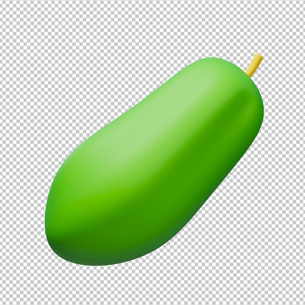 papaya 3d illustration