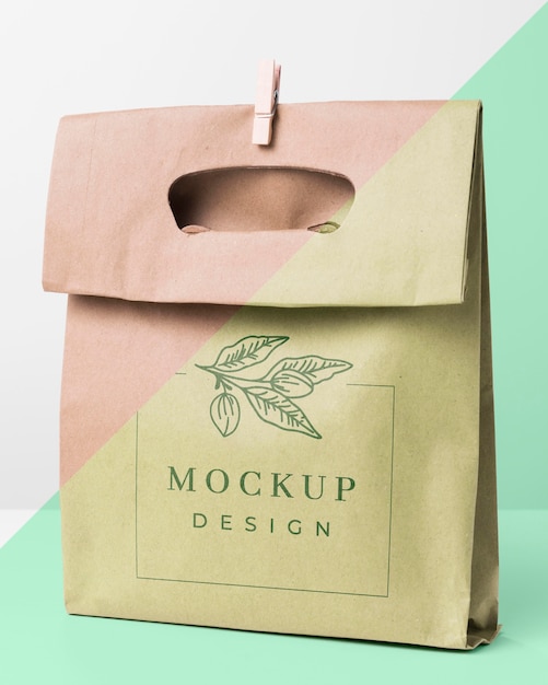 Paper bag concept with mock-up