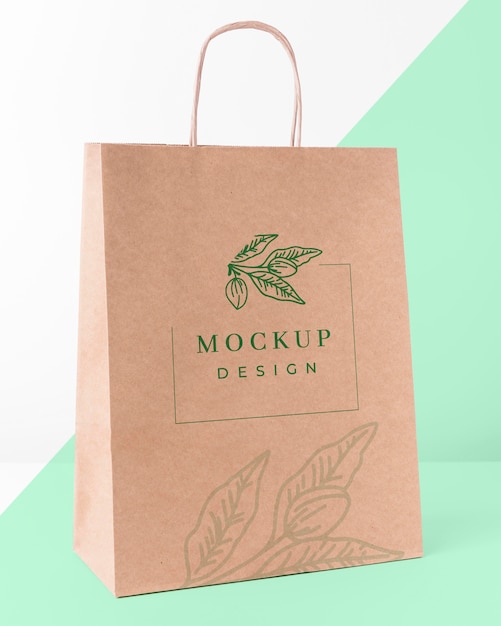 Paper bag concept with mock-up