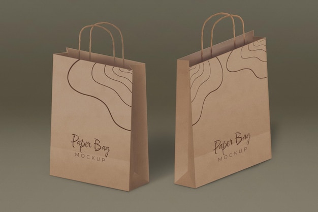 Paper Bag Mockup Design Template