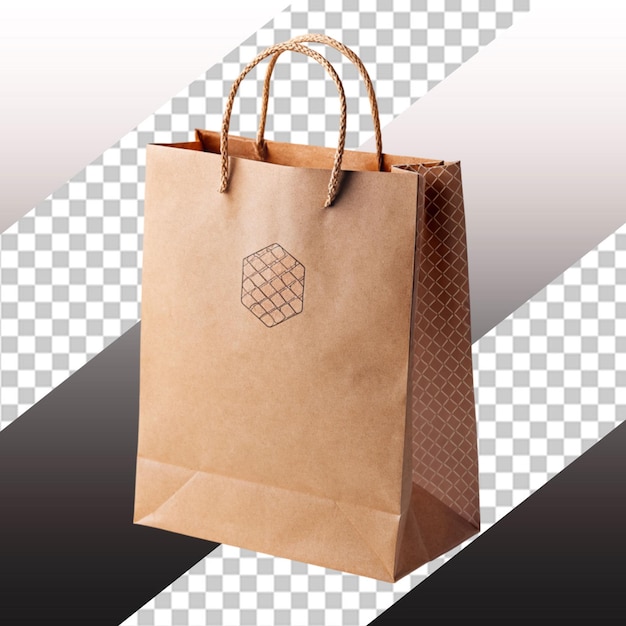 paper bag mockup isolated