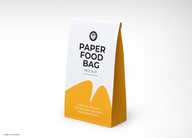 Paper Bakery Food Bag PSD Mockup