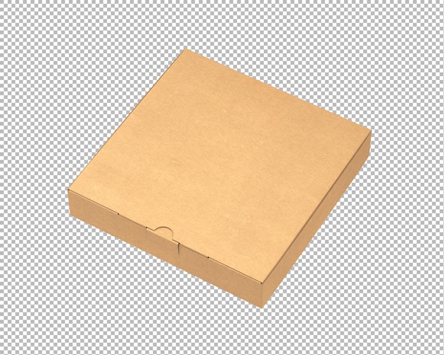 Paper box mockup on transparent background