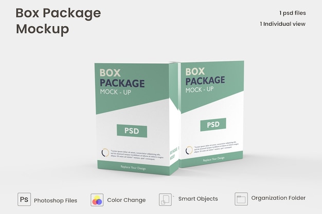 Paper box packaging mockup Premium Psd