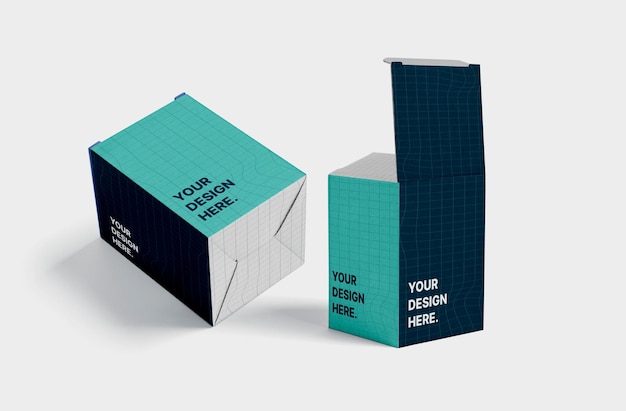 paper box packaging mockup