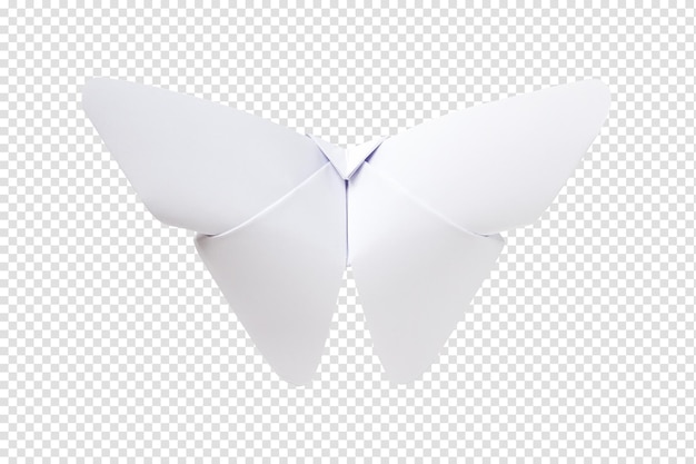 Paper butterfly origami isolated on a white background