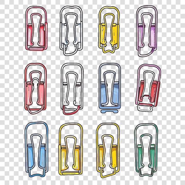 PSD paper clips transparent background vector element