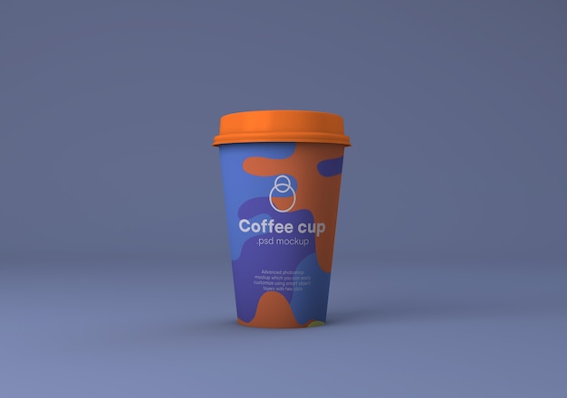 Paper coffee cup branding mockup PSD