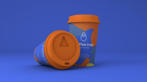 Paper coffee cup mockup PSD