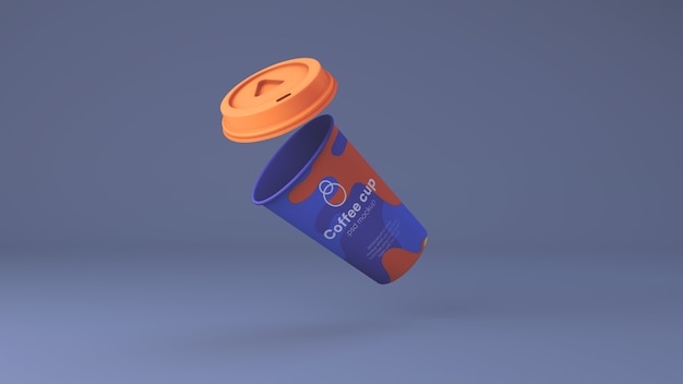 Paper coffee cup mockup PSD