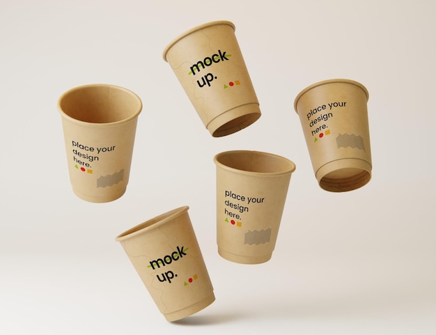 Paper coffee cup mockup