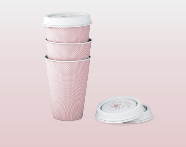 PSD paper coffee cup mockup