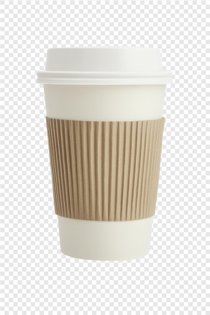 PSD a paper coffee cup with a lid that says take away on the bottom