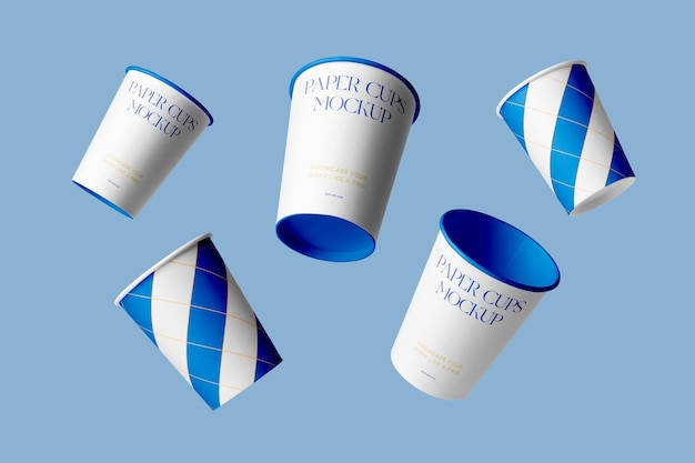 Paper Coffee Cups Mockup