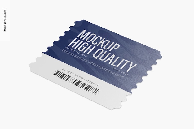 Paper Coupon Mockup