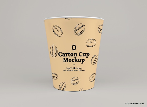 Paper cup mockup design isolated