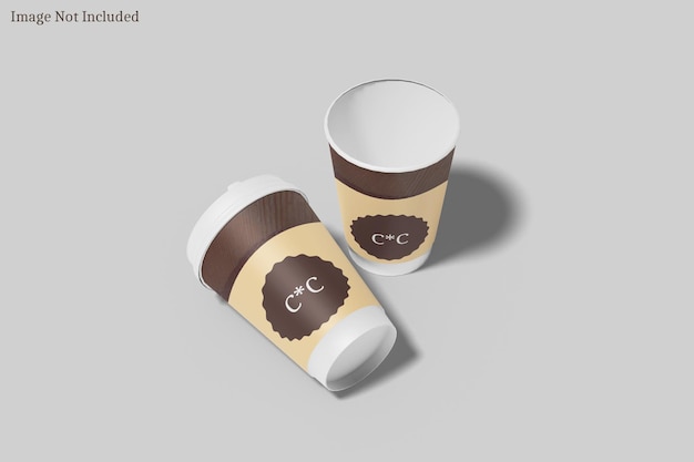 Paper cup with coffee mock up