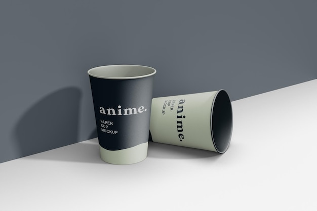 PSD paper cups mockup