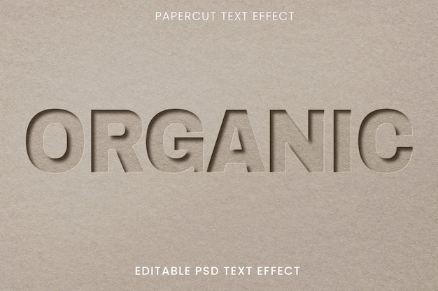 PSD paper cut editable psd text effect template