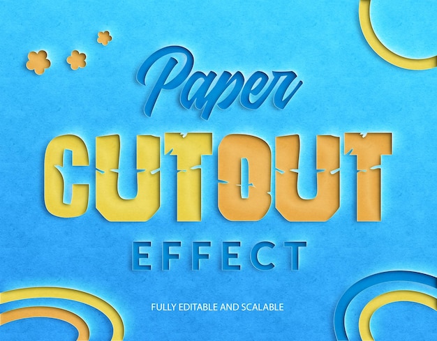 paper cutout text effect