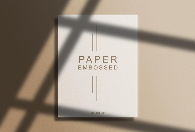 Paper embossed mockup