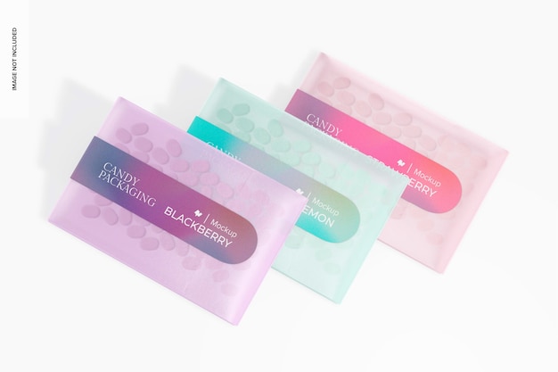 Paper Envelope for Candy Set Mockup