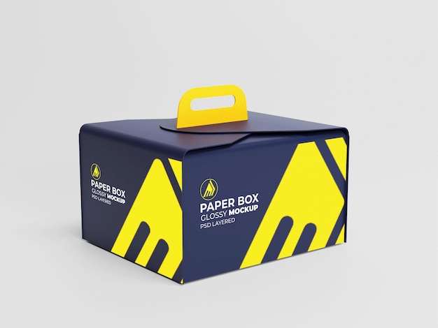 Paper food box mockup