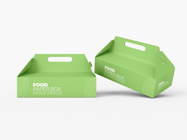 PSD paper food box packaging mockup