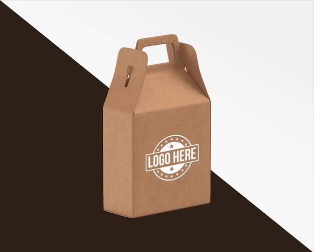 Paper food delivery box packaging mockup cardboard box mockup Packaging cardboard box mockup