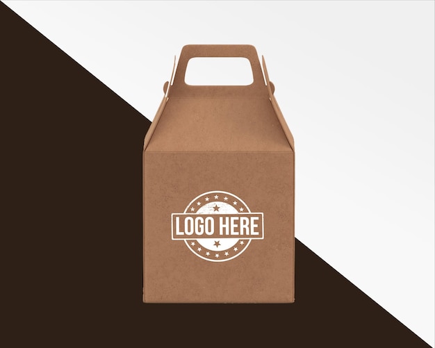 Paper food delivery box packaging mockup cardboard box mockup Packaging cardboard box mockup