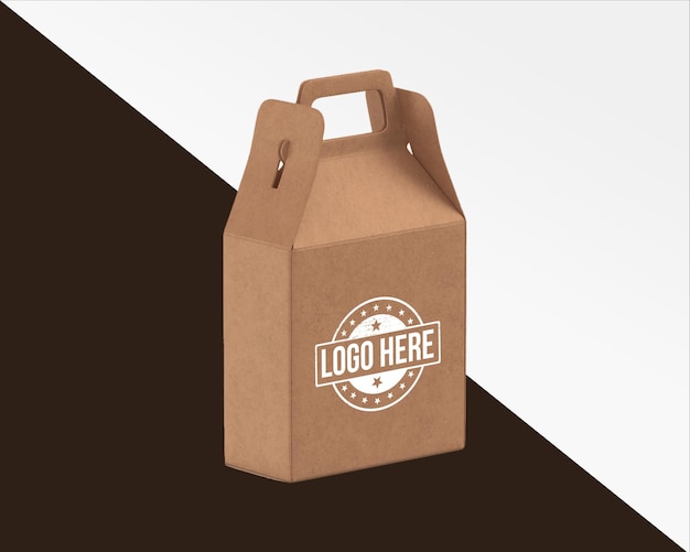 Paper food delivery box packaging mockup cardboard box mockup Packaging cardboard box mockup