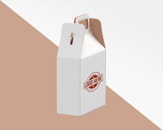 Paper food delivery box packaging mockup cardboard box mockup Packaging cardboard box mockup