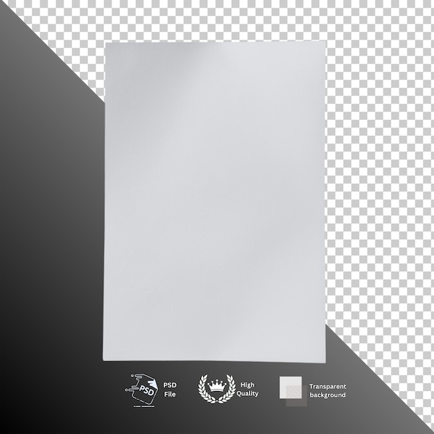 PSD paper isolated on transparent background