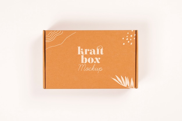 Paper kraft box or container mock-up