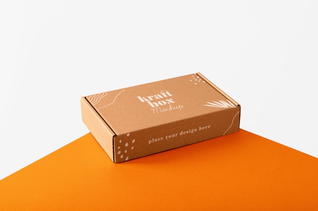 Paper kraft box or container mock-up