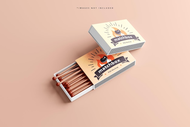 Paper Matchbox Mockup