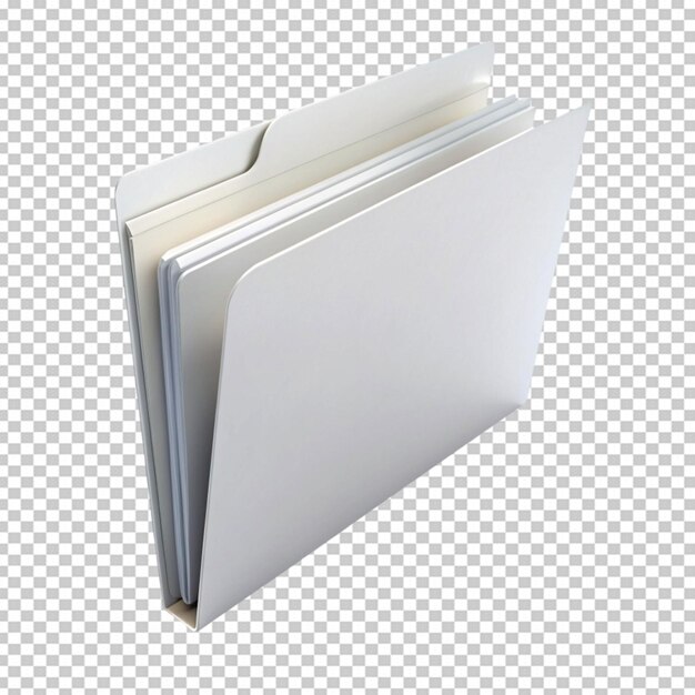 PSD paper organized in folder on transparent background