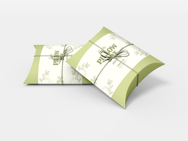 Paper Pillow Box Packaging Mockup