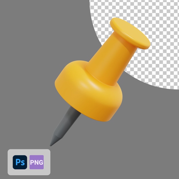 Paper pin 3d icon