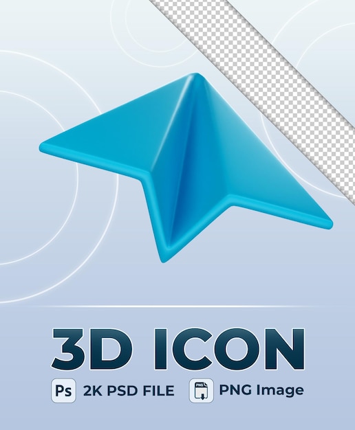 paper plane 3d icon