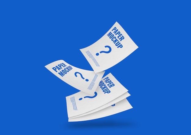 paper sheet flyer mockup