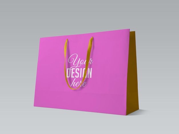 Paper shopping bag mockup design