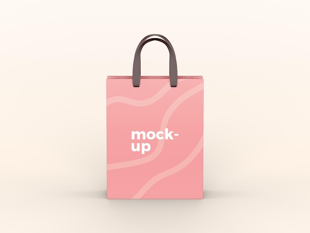 Paper shopping bag mockup