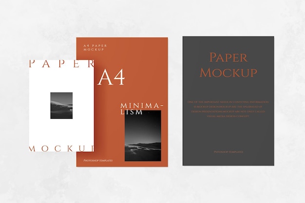 PSD paper sized stationery branding mockup