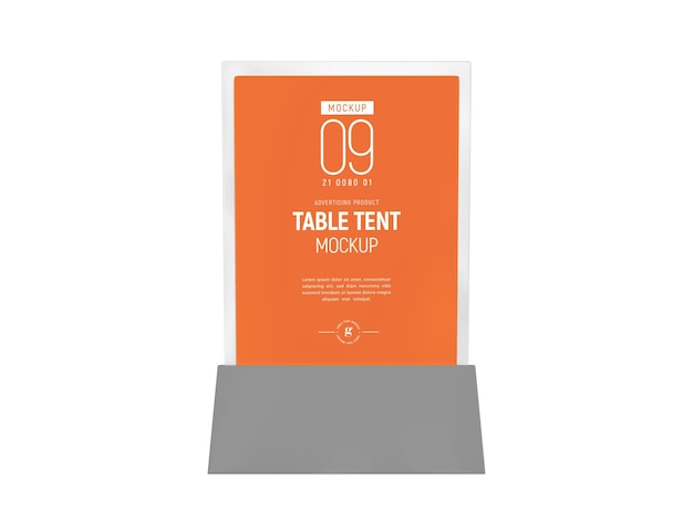 Paper Table Tent Offer Card Advertising Mockup