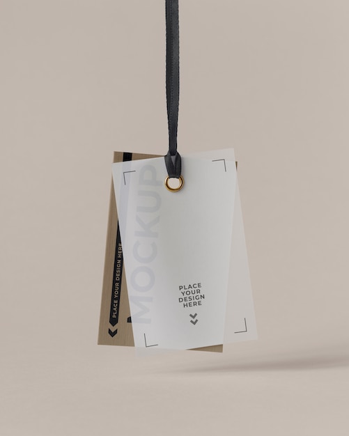 Paper tag design mockup