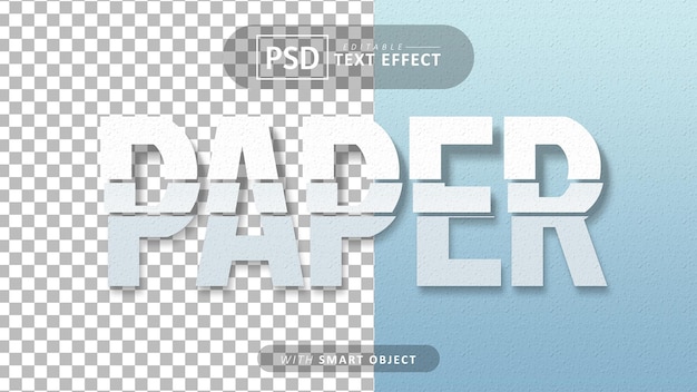 Paper text effect editable